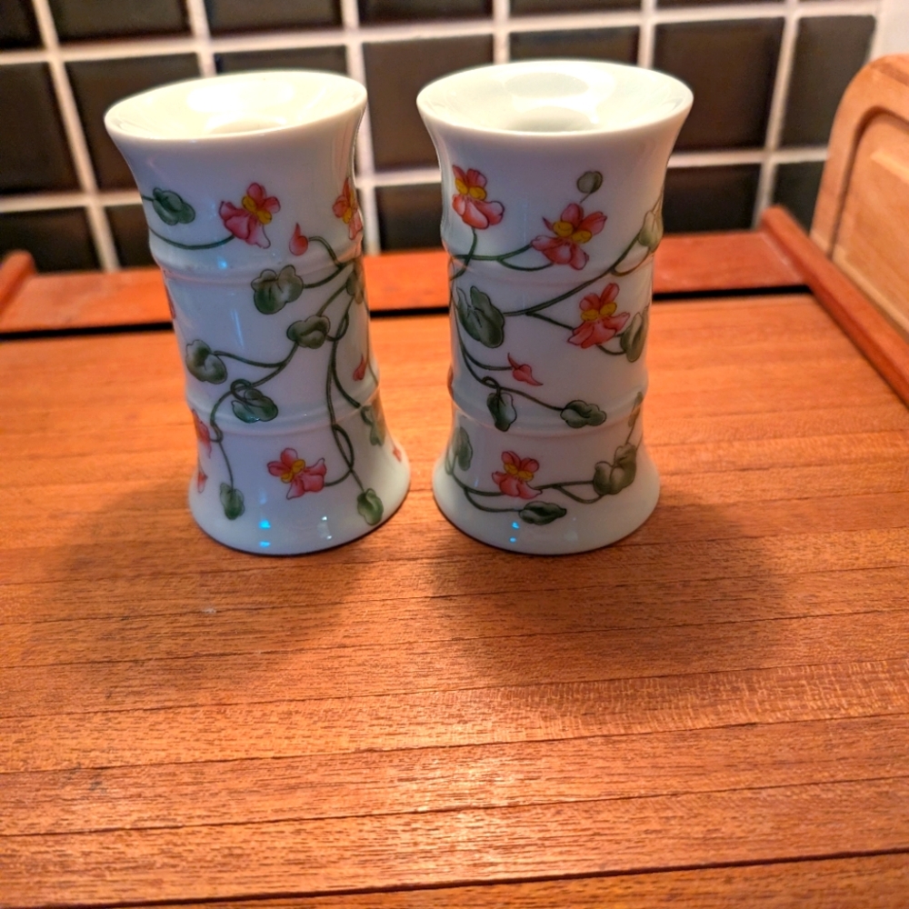 2 Porcelain Candle Holders